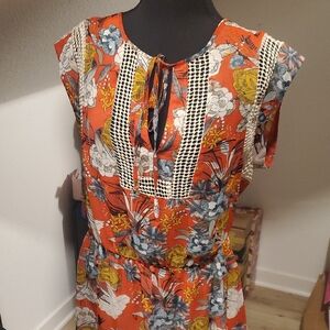 Black Rainn Vibrant Floral Midi Dress